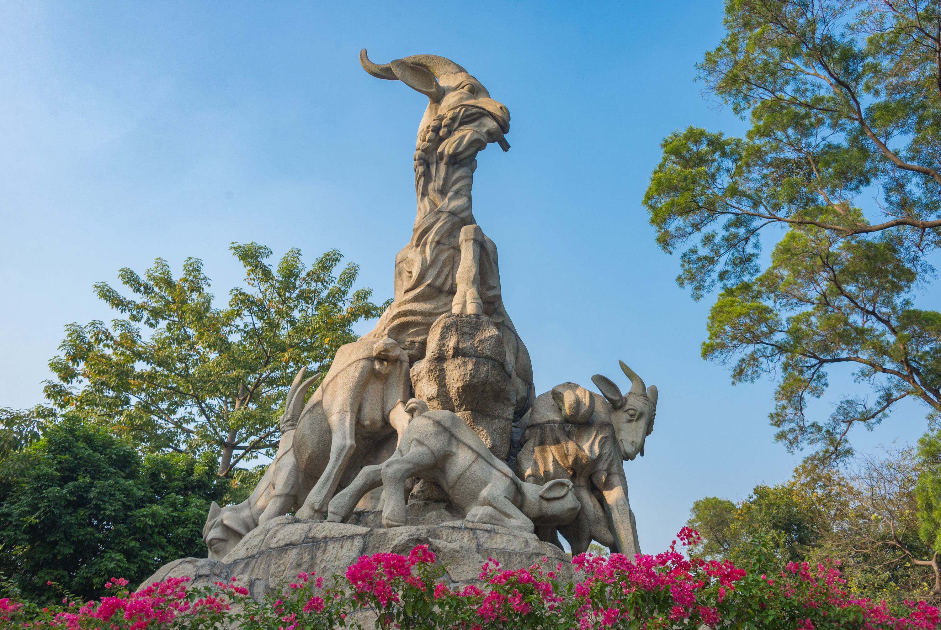 Guangzhou Granite Five Rams Sculpture, the emblem of Guangzhou, in Yuexiu Park