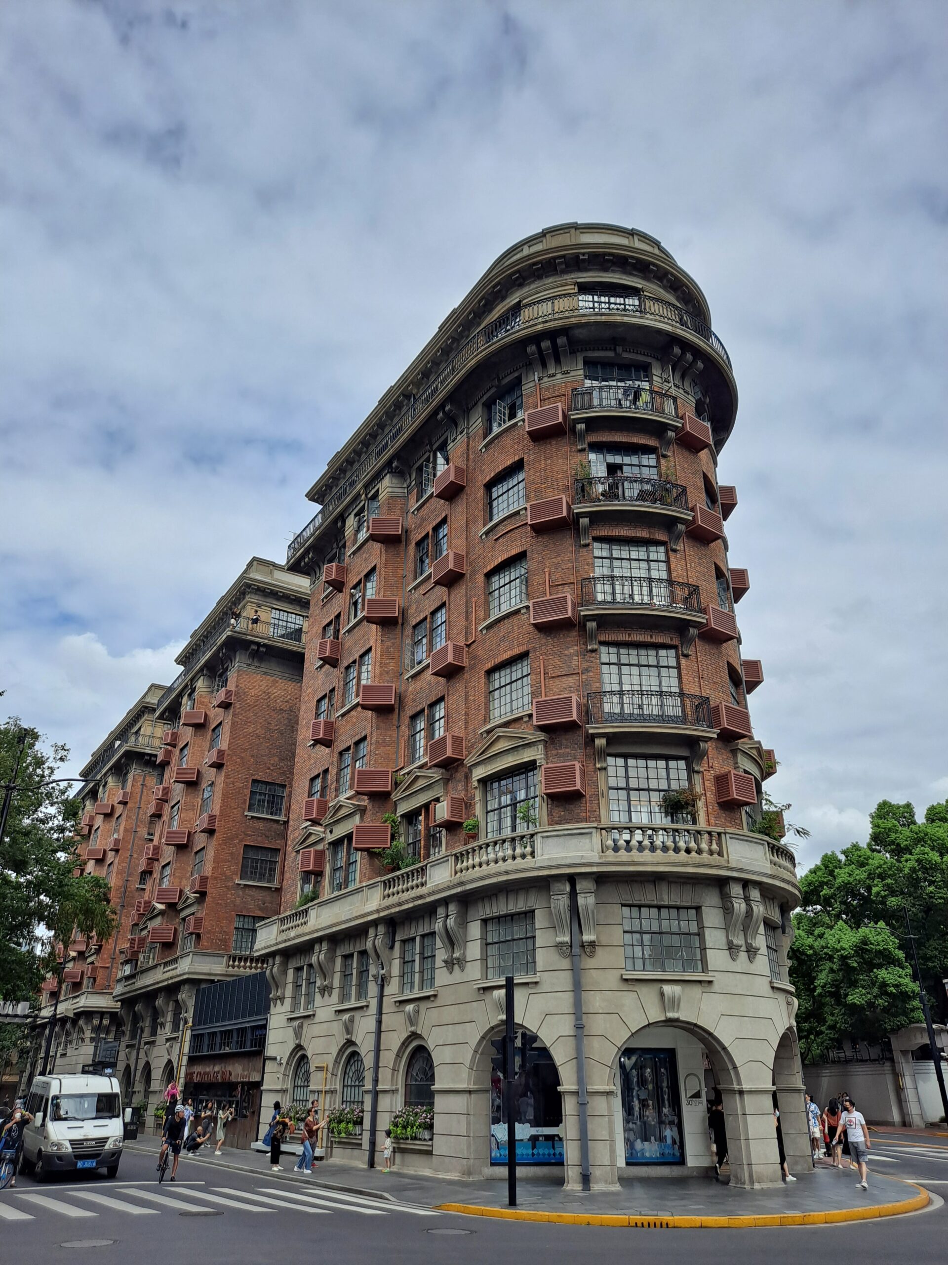 Shanghai Wukang Mansion wedge-shaped flatiron building in Shanghai