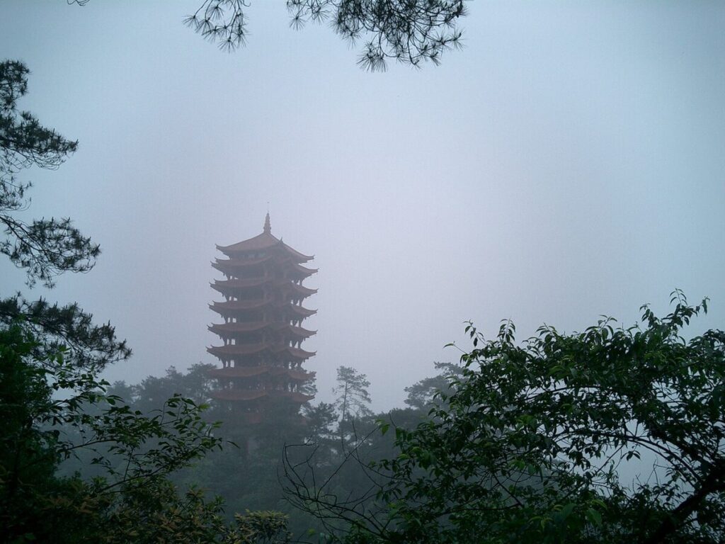Chongqing Forested slopes of Jinyun Mountain near Chongqing